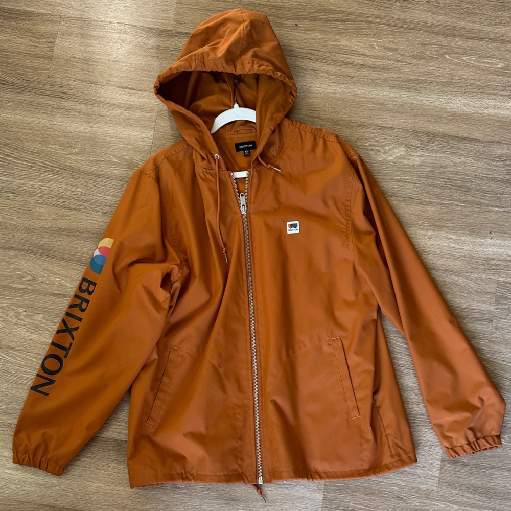 Brixton Men's Rust Windbreaker Jacket